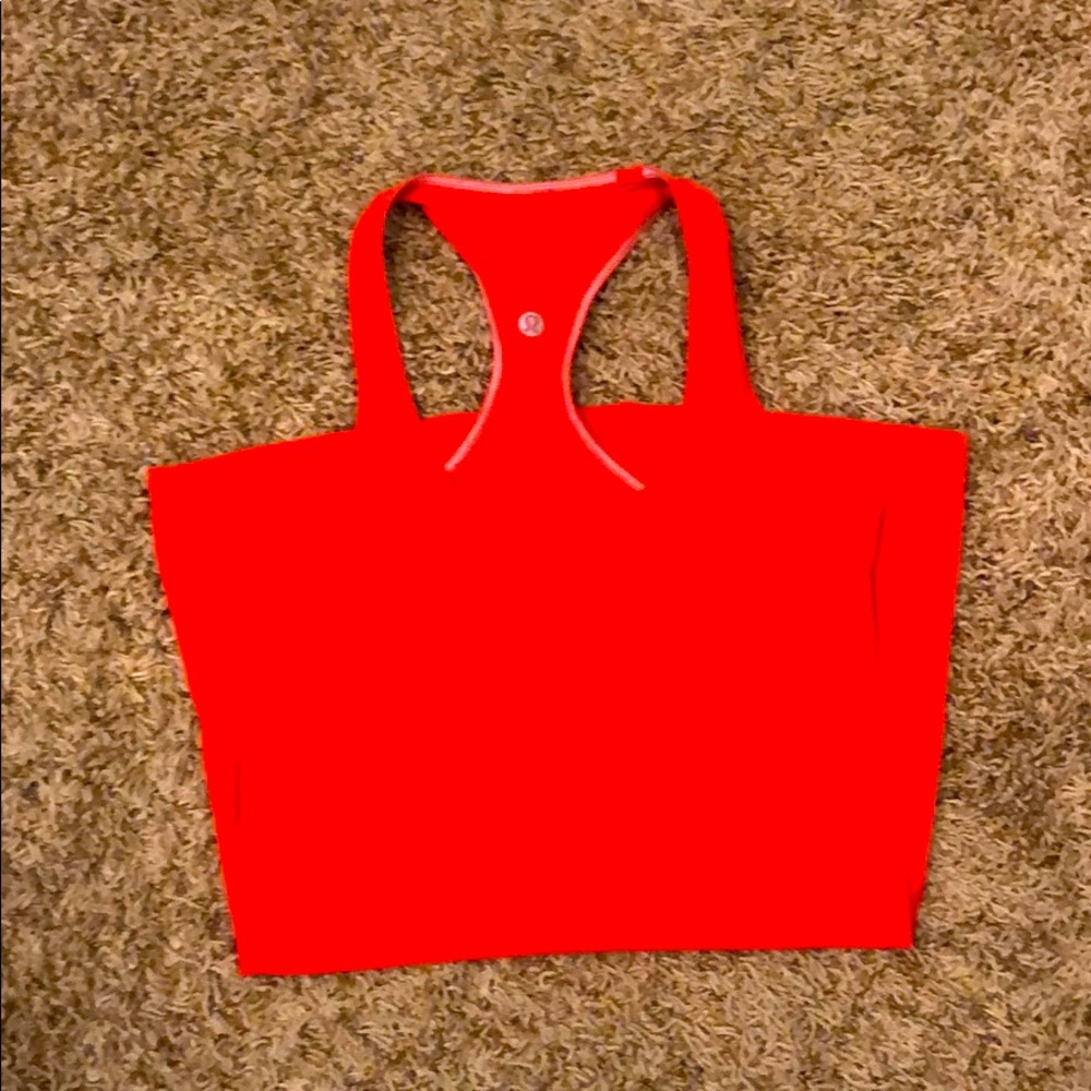 Lululemon size 4 racer bank tank orange